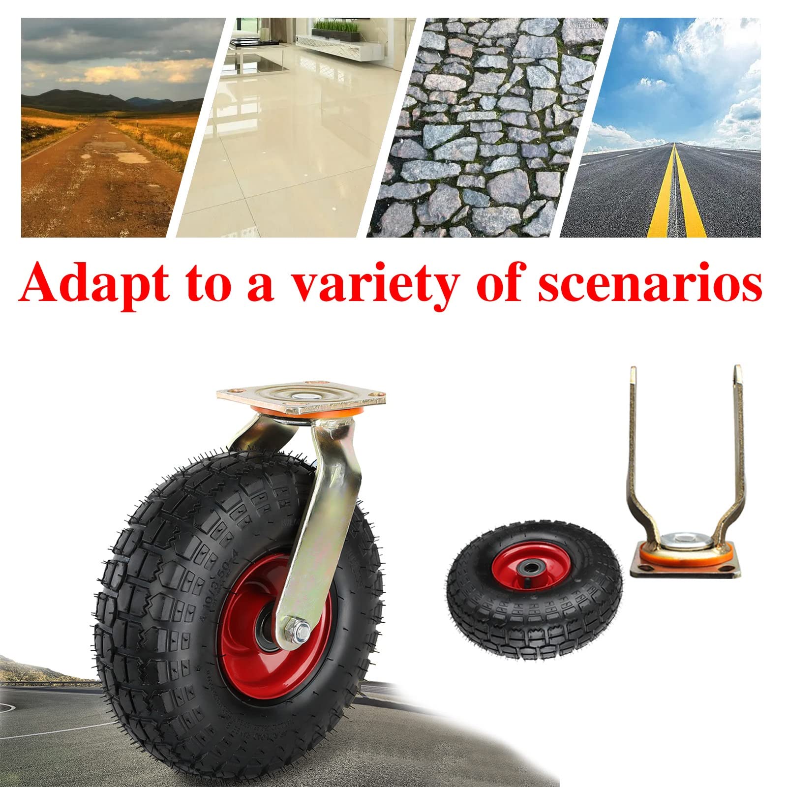 Nisorpa Ruote Girevoli Da 200 Mm, 4 Ruote Industriali Resistenti - Foto 2