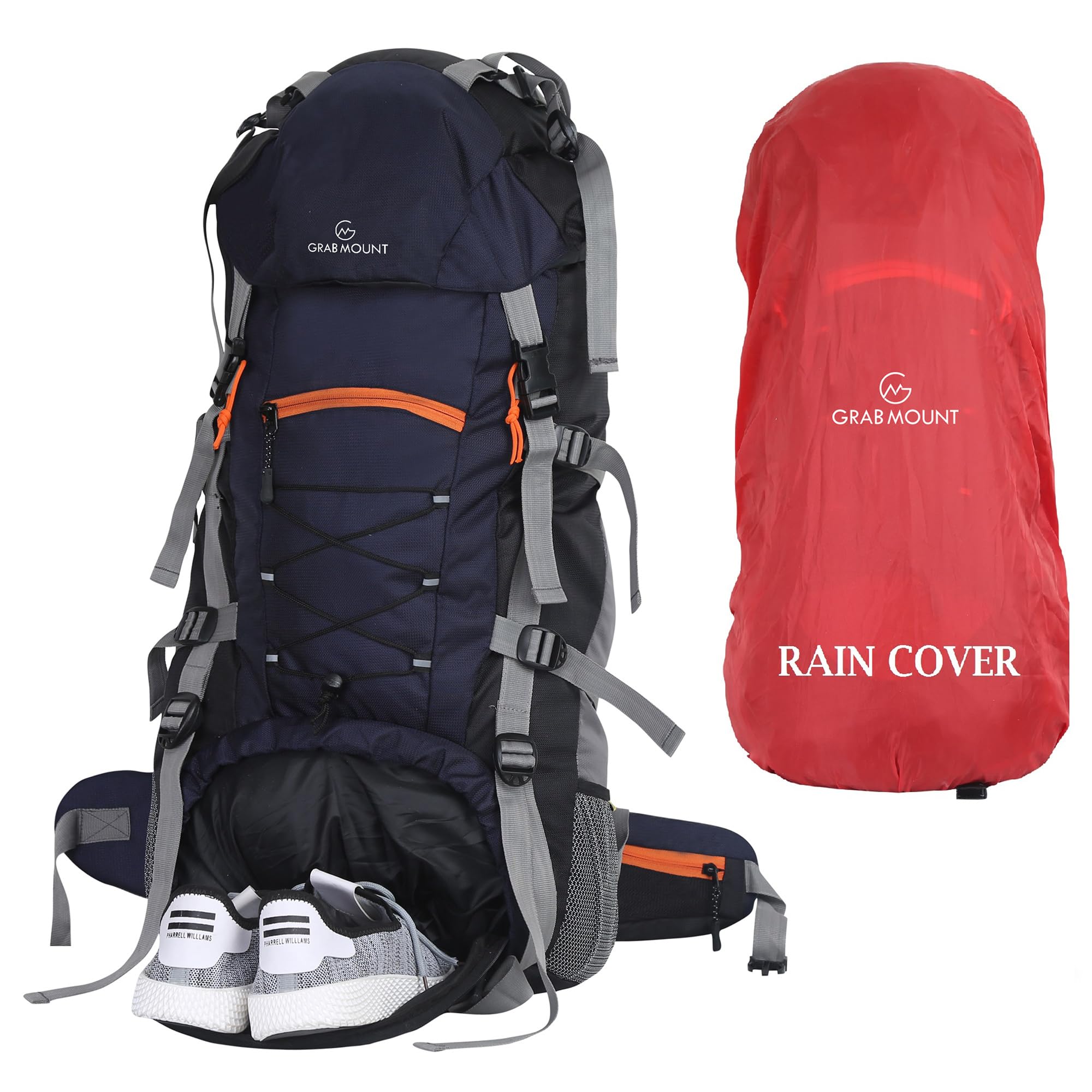65L Rucksack Travel Backpack for Hiking/Camping/Luggage, Trekking Bag with Shoe Compartment, Extra Durable Water-Resistant Bag with Rain Cover-image-36
