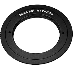 NeewerA Aluminum Alloy Lens Mount Adapter for M42 Lens to Canon EOS Camera Such as 1d 1ds Mark II III 5D Rebel xt xti T2i and More - Black NeewerA Aluminum Alloy Lens Mount Adapter for M42 Lens to Canon EOS Camera Such as 1d 1ds Mark II III 5D Rebel xt xti T2i and More - Black
