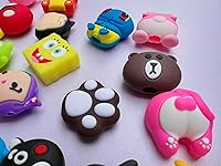 Vista 7 de 20 protectores de cables para iPhone/iPad, protectores de cable de plástico, lindos osos, dinosaurios, animales, salvadores de cables de carga