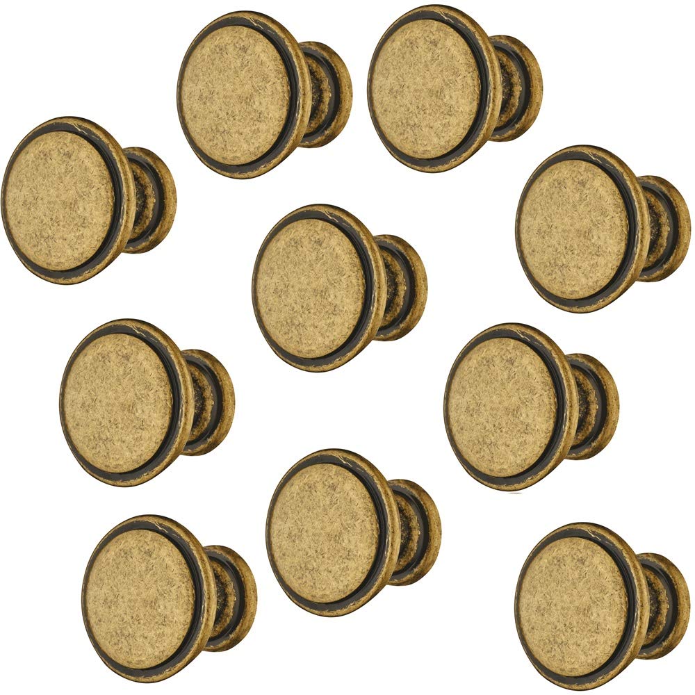 Bouton pour meuble vintage haut de gamme HERA en laiton brun doré brossé