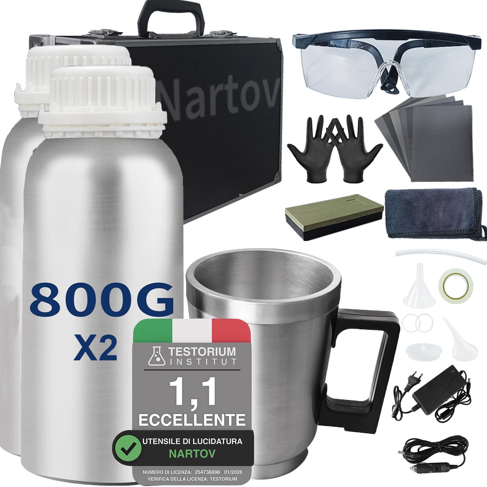 1600g Kit Lucidatura Fari Auto Rinnova Fari Auto Set di Lucidatura per Fari Strumento di Riparazione Rinnova Fari Auto Kit per Fari per la Riparazione Crepe/sfocatura/Graffi/Ingiallimento