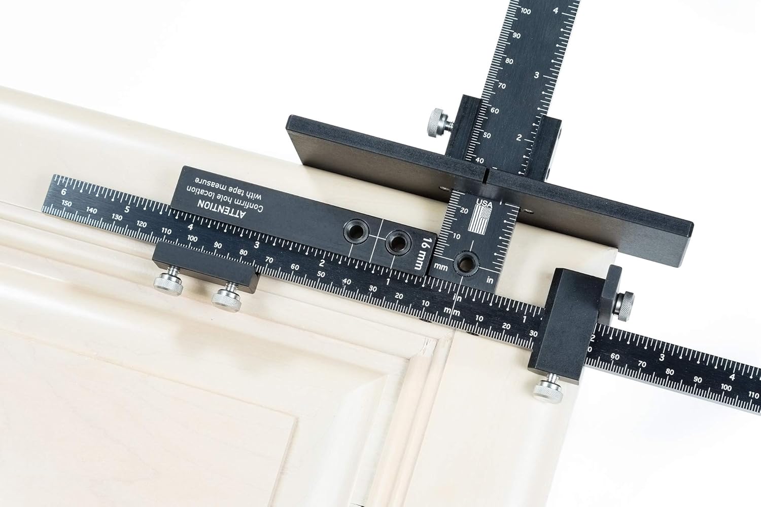 TP-SDG1632-16mm / 32mm C-C Hardware Installation Set - Accurate Drawer Knob Pull Drilling - Drill Templates for Professional Hardware Mount Installation - True Position Tools