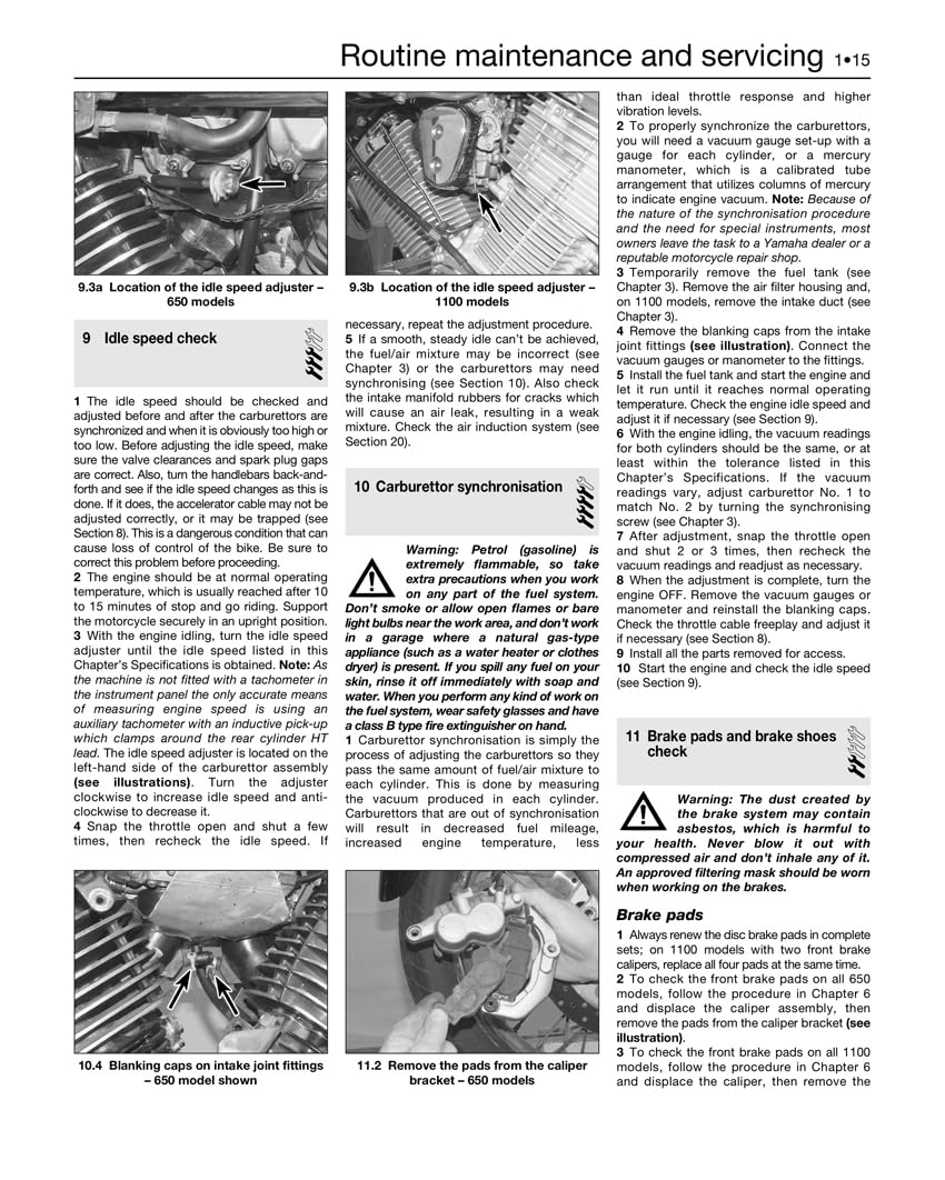 Yamaha XVS650 & 1100 (Drag Star, V-Star) '97 to '11 (Haynes Service & Repair Manual)      Paperback – May 1, 2016
