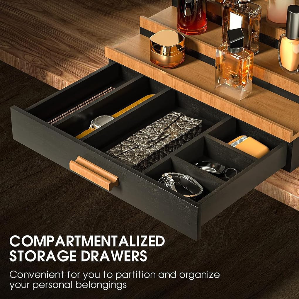IOIUSKKU Vetrina espositiva per dopobarba Collezione Colonia in stile legno Accessori per la camera da letto degli uomini Organizzatore per portaprofumi, UN