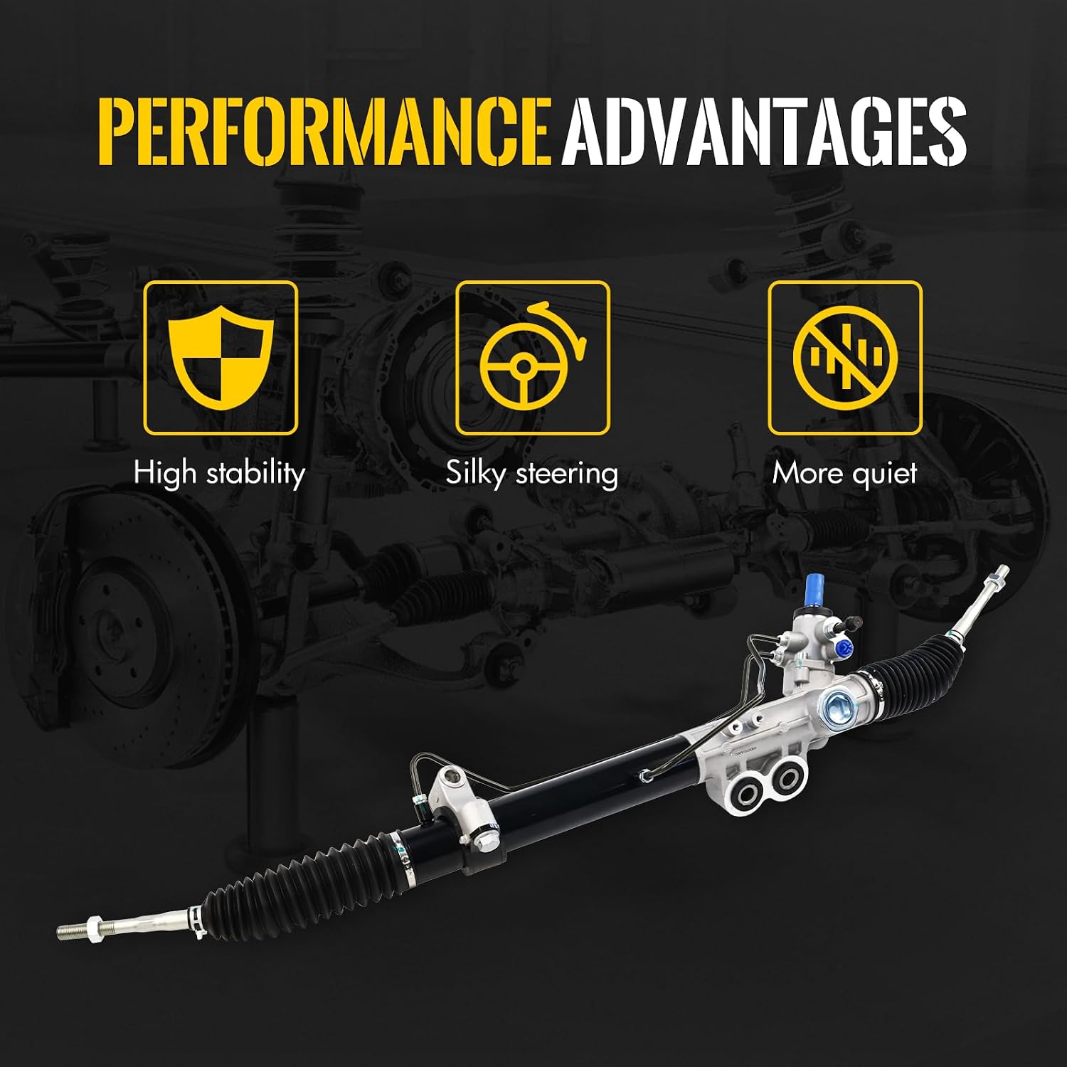 KUSATEC New Power Steering Rack and Pinion Assembly Compatible with Nissan Frontier 2005-2020 Pathfinder 2005-2012 Xterra 2005-2015 26-3033 49001EA000 48521EA025