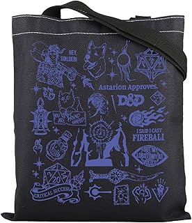 ZJXHPO BG3 Tote Bag Astarion Game Reusable Grocery Shopping Bag Astarion Shoulder Bag BG3 Gamer Gift (BL DD Tote)