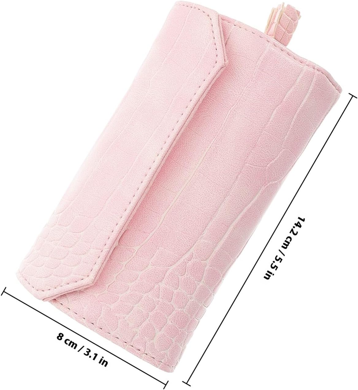 Portable Jewelry Organizer Pouch Travel Earring Holder Roll Bag with Embossed Pattern Multi-use Compact Storage for Necklaces Rings Ear Studs Lightweight Jewelry Travel Case for
