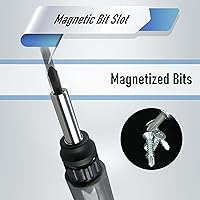 Vista 7 de 32 in 1 Ratchet Screwdriver Set with Push-Eject Extension Rod, 48-Tooth Gear Ratchet, Antislip Soft Handle, Magnetic Bit Holder, 30pcs S2 Steel