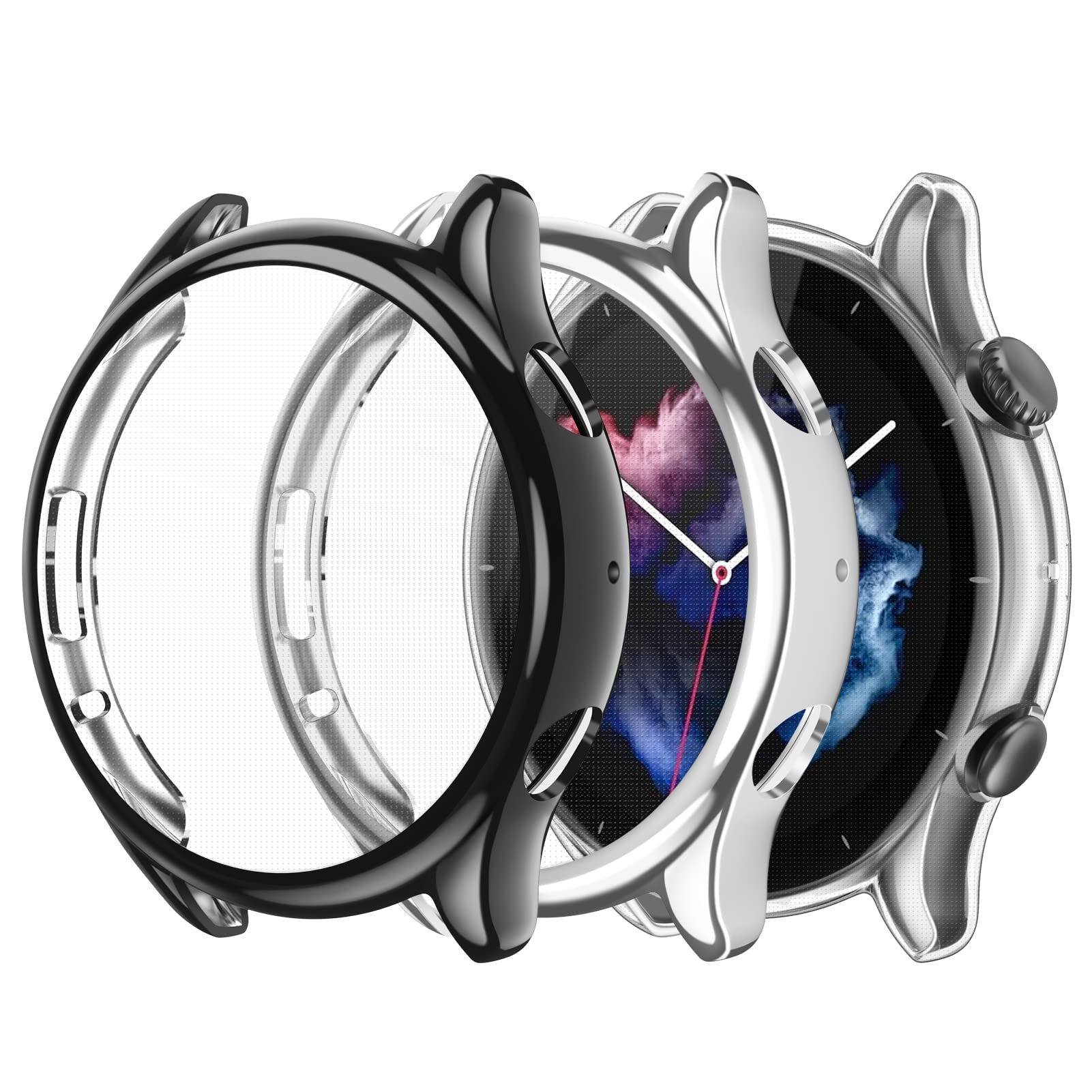 savvies 4 Pezzi Full-Screen Pellicola Protettiva per Huami Amazfit GTR 3 Full Cover Pellicola Copertura [Completa Trasparente, 3D Curved