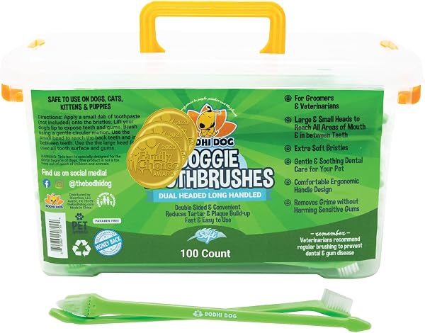 Bodhi Dog Dual Ended Long Toothbrush with Soft Bristles