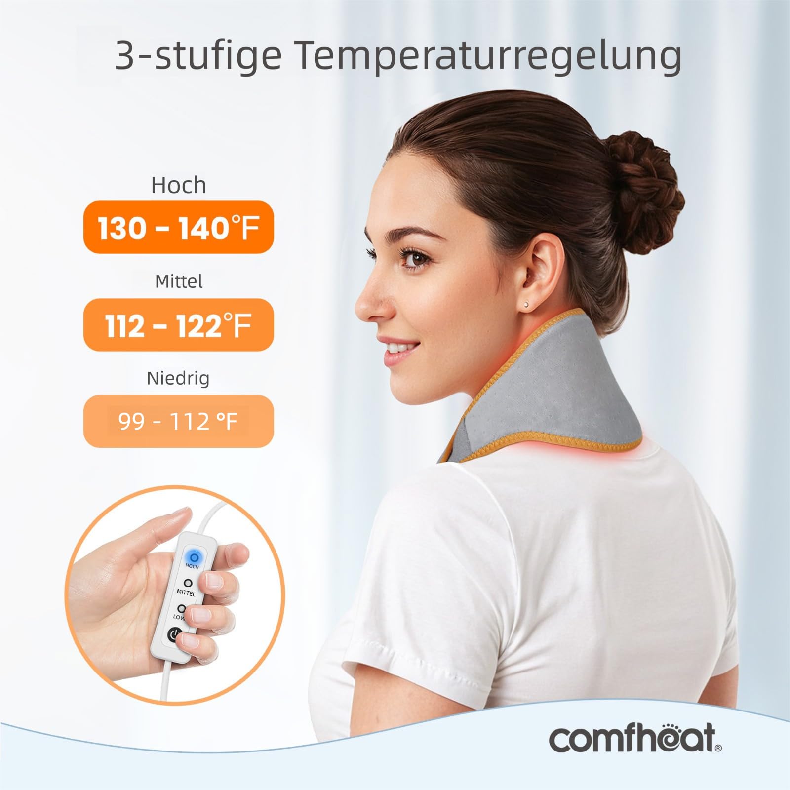 Coussin chauffant USB pour la nuque et les plaies, soulagement des douleurs cervicales, thérapie thermique, portable