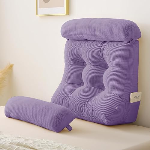 Sasttie Juego de almohadas de cuña, 3 almohadas de lectura para sentarse, almohada de cuña de cama para dormir, después de una cirugía, reflujo