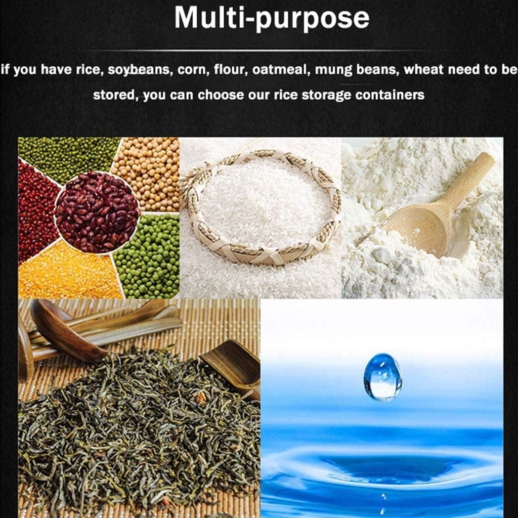 Food Storage Containe Rice Storage Containe Rice Storage Bucket Blue and White Porcelain Pattern Rice Bucket Kitchen Ceramic Airtight Jar with Lid Creative Gift Home Decoration (Blue b)