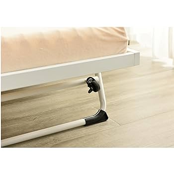 【ホワイト】 パイプベッド 折りたたみベッド ベッド 下収納 耐荷重120kg Amazon.co.jp: パイプベッド 折りたたみベッド シングル 組立