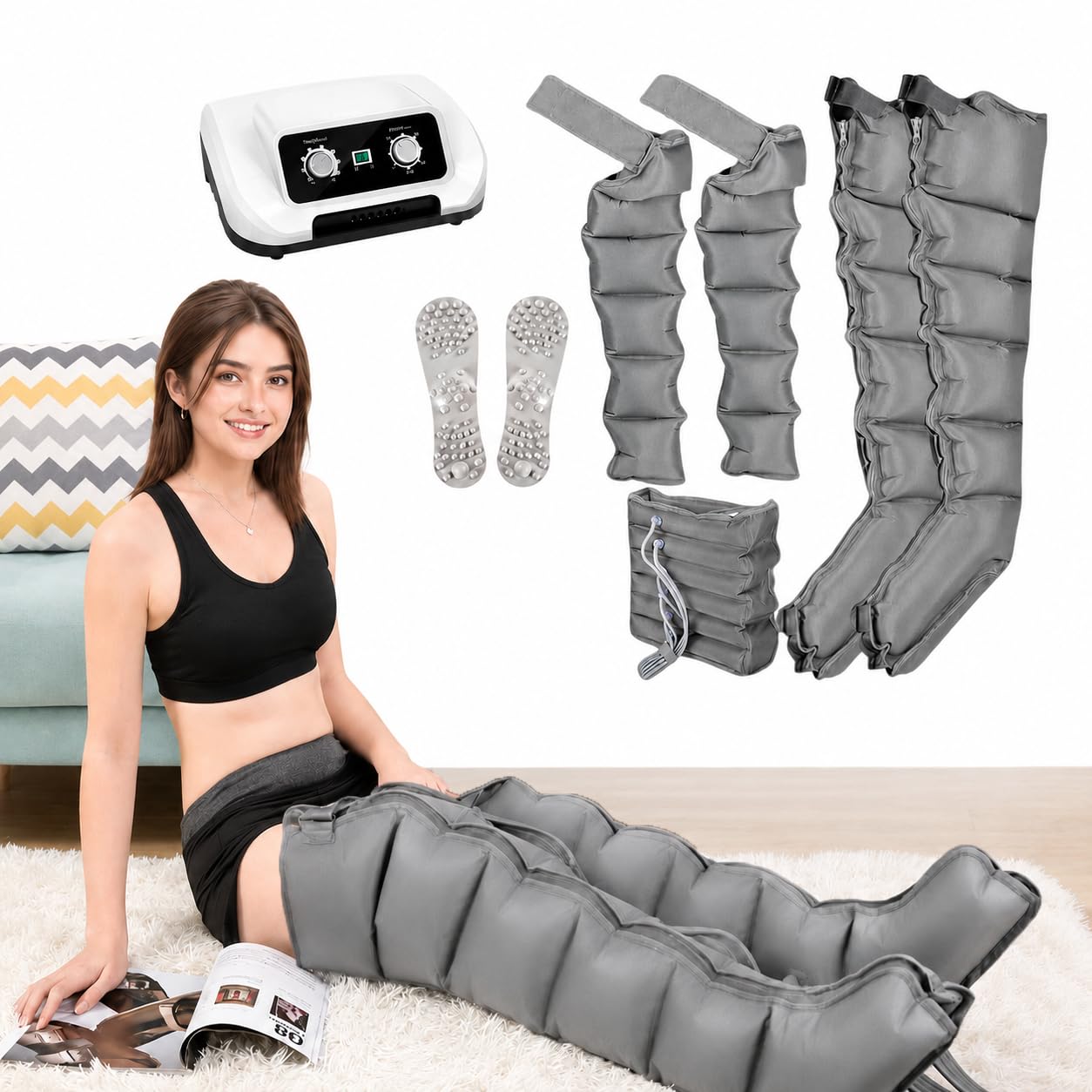 Appareil Drainage Lymphatique - Pressothérapie Jambes et Ventre et Bras