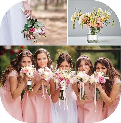 Miniatura 6 de Cinta impermeable de Navidad para exteriores, cinta de satén de polietileno, decoración floral para manualidades, cinta con patrón de hojas de