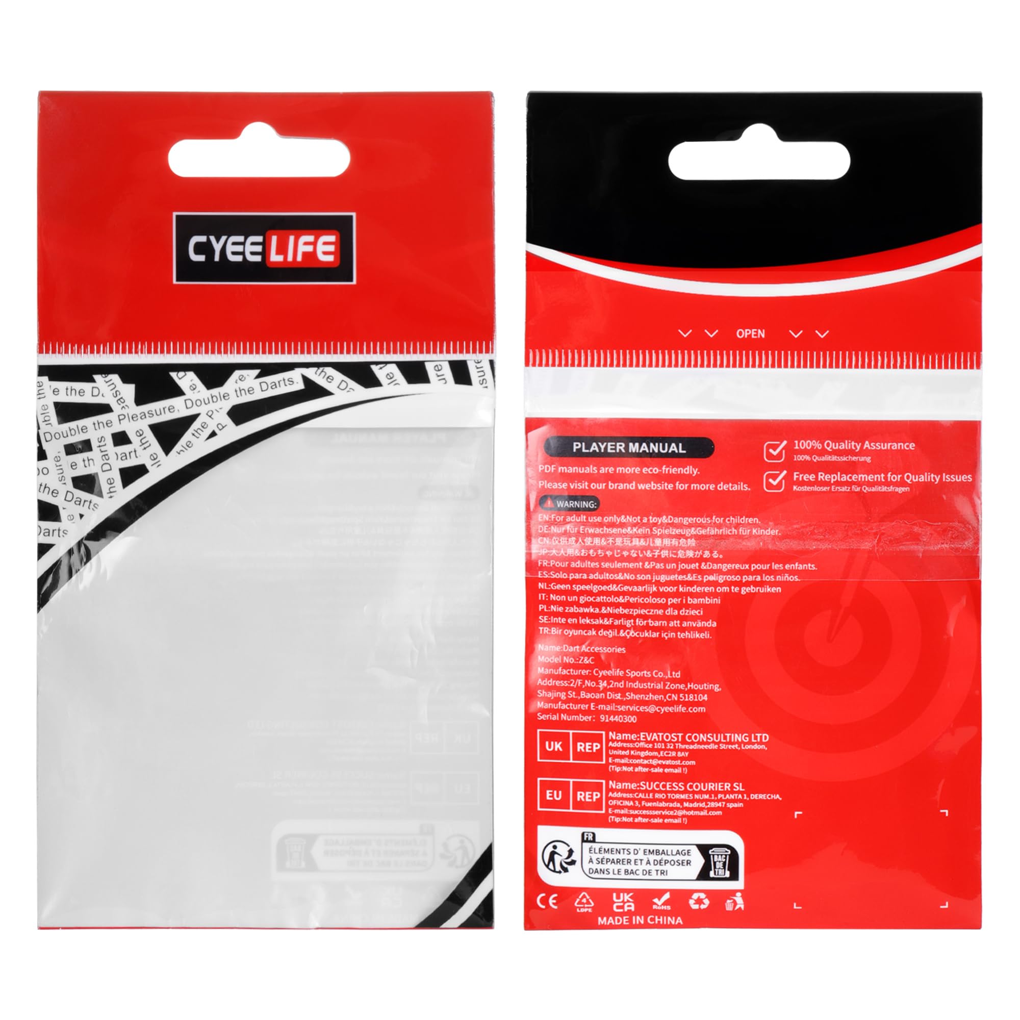 CyeeLife Professionnelles Pointes de Fléchettes, Pointes de Fléchettes en Plastique 100/1000 Pièces, Filetage 2BA, Pointes Softdarts, Soft Tips, Accessoires pour Fléchettes, Stables & Durables