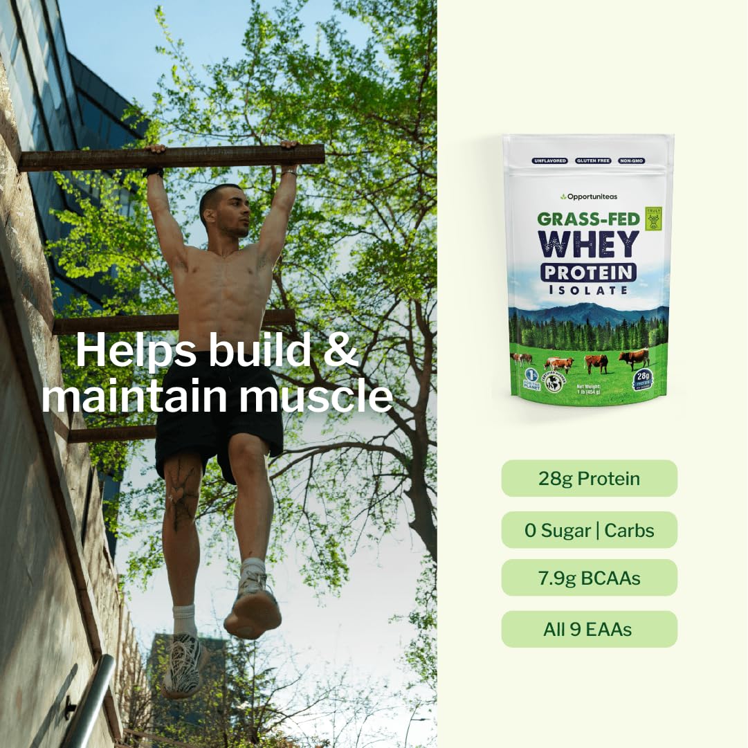 Unflavored Grass Fed Whey Isolate Protein Powder, 1 lb — Amazon image 7