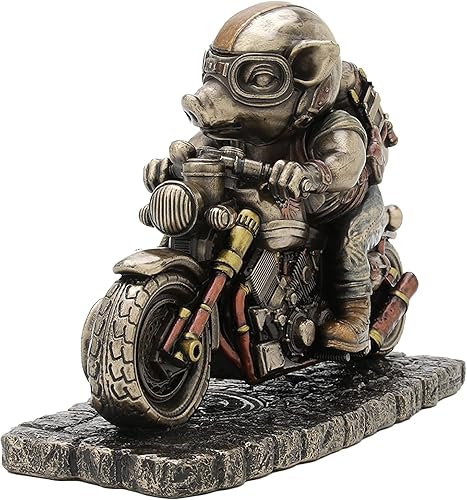 Miniatura 8 de Veronese Deign Steampunk Rough Rider Speed - Estatua de resina con acabado de bronce