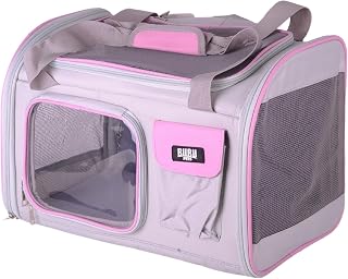 Quibropets Bubupets Transportín para Mascotas - Mochila para Perros y Gatos, hasta 7 kg, 44x30x28 cm, Color Rosa