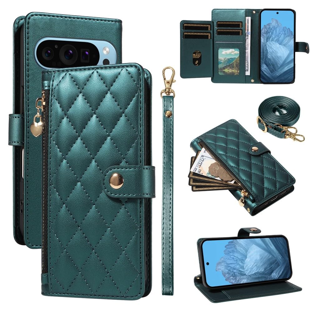 Housse portefeuille Google Pixel 7 avec sangle amovible et étui rabat - 8