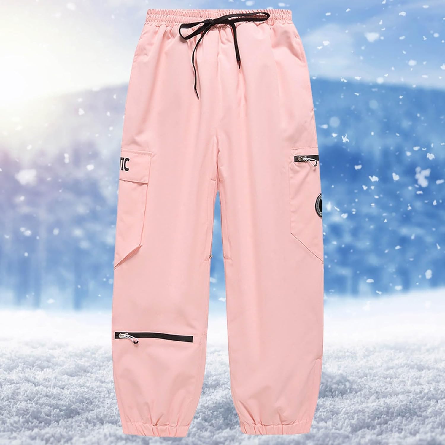 Snow Pants Womens Waterproof Warm Snowboard Bibs Winter Windproof Ski Jumpsuit Baggy Ski Bib Overalls for Men Women