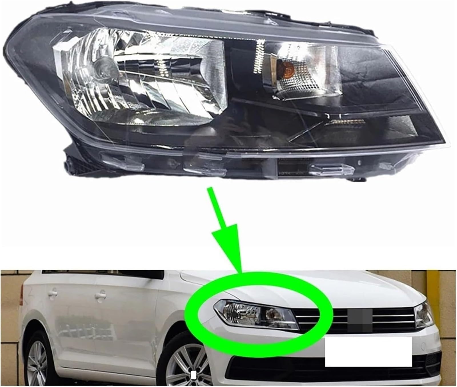 Zespół reflektorów przedni zespół optyczny do VW Santana 2016 2017 2018 reflektor samochodowy przedni