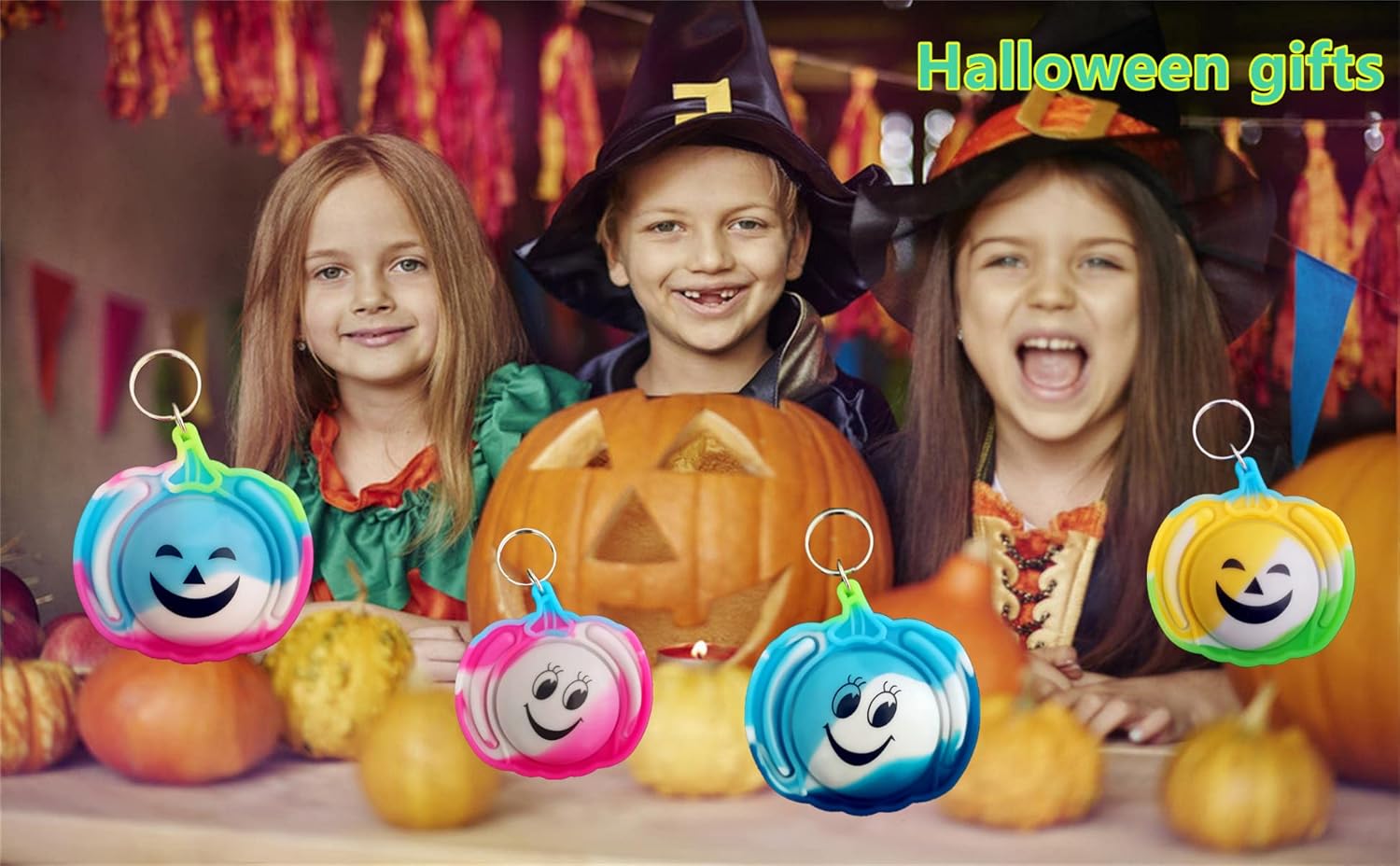 Bulk 30 Packs Pumpkin Push Fidget Bubble Mini Pop Fidget for Teens and Kids,Small Birthday Halloween Party Favors Supplies and Classroom Student Prizes Gifts