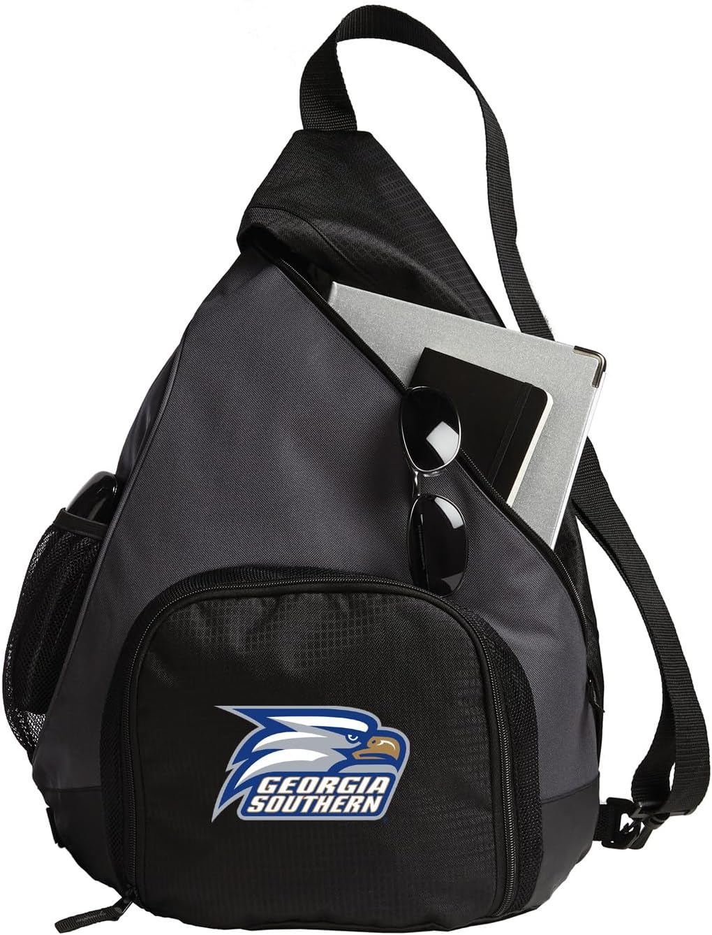 Georgia Southern Backpack with Soccer Ball or Volleyball Bag GS Eagles Sports Gear Compartment Practice Bag Black