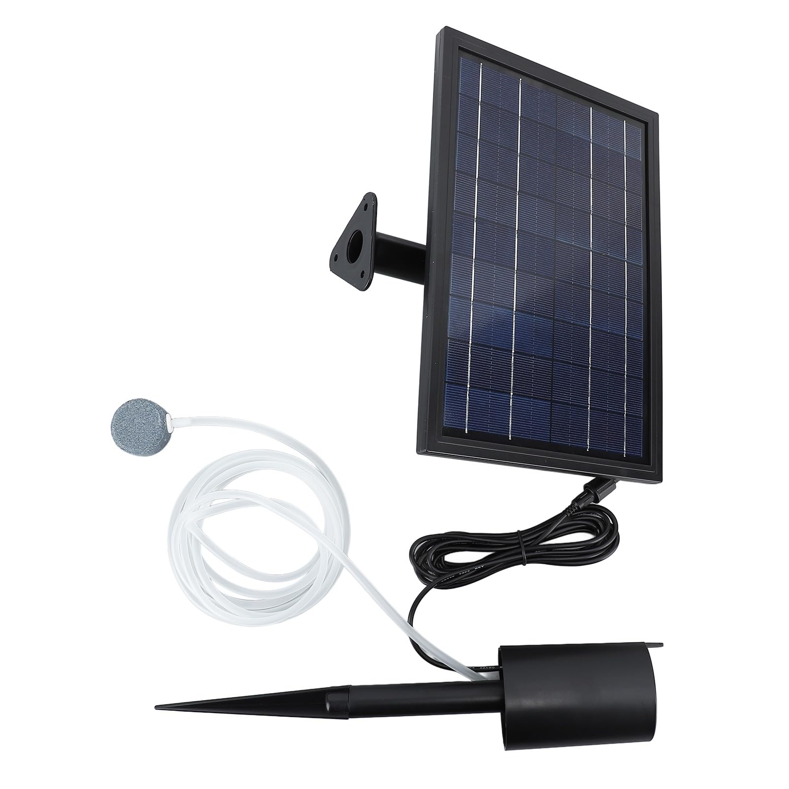 Aeratore Solare dello Stagno, Pompa Ad Aria per Ossigeno Ad Energia Solare Impermeabile 10V 8W con Tubi Flessibili, Kit Pompa Acqua Solare a 3 modalità per la Coltura