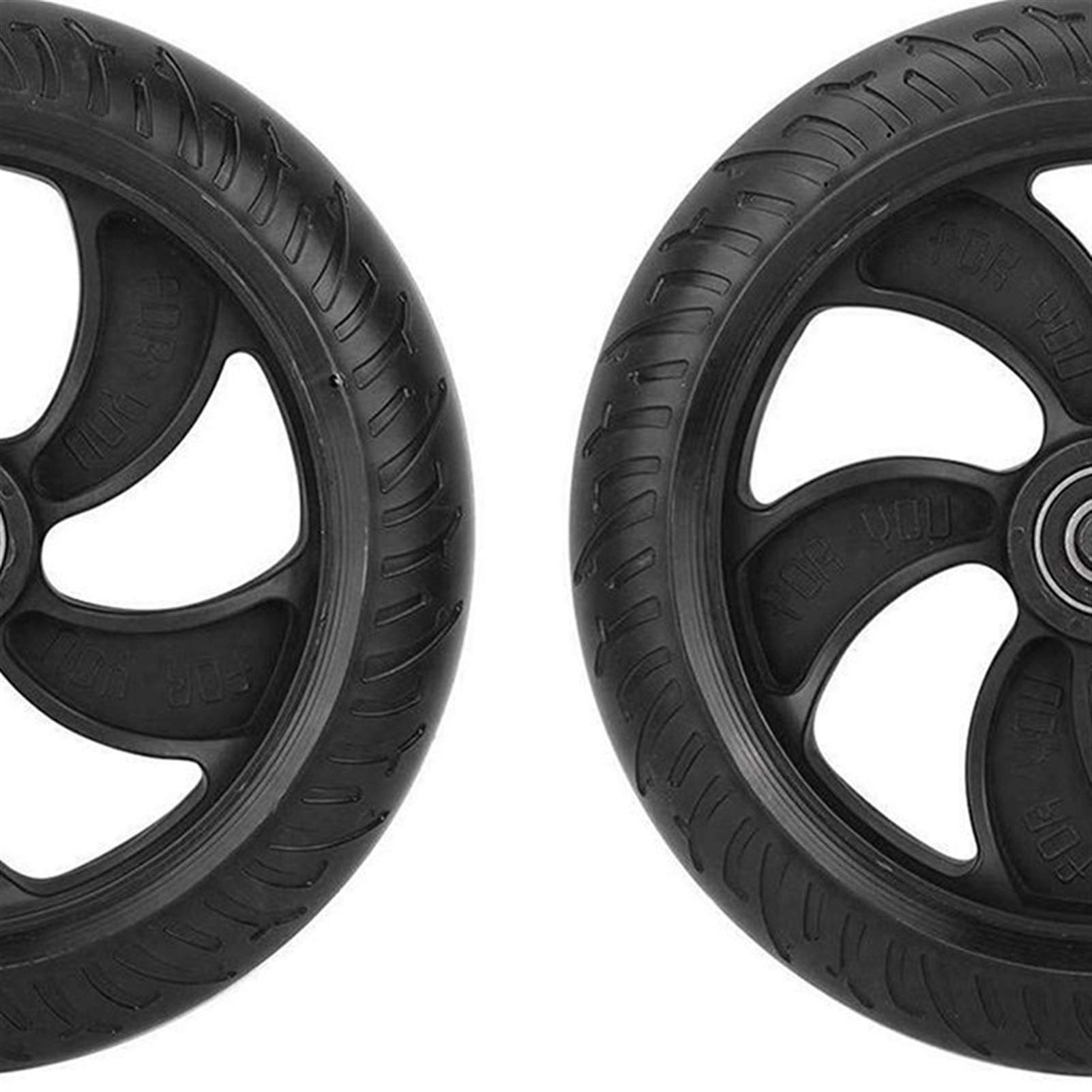 Ruedas De Scooter Freestyle,Ruedas Patinete Scooter de truco profesional con cojinete y buje reemplaza las ruedas pedal neumáticos sólidos 8 pulgadas