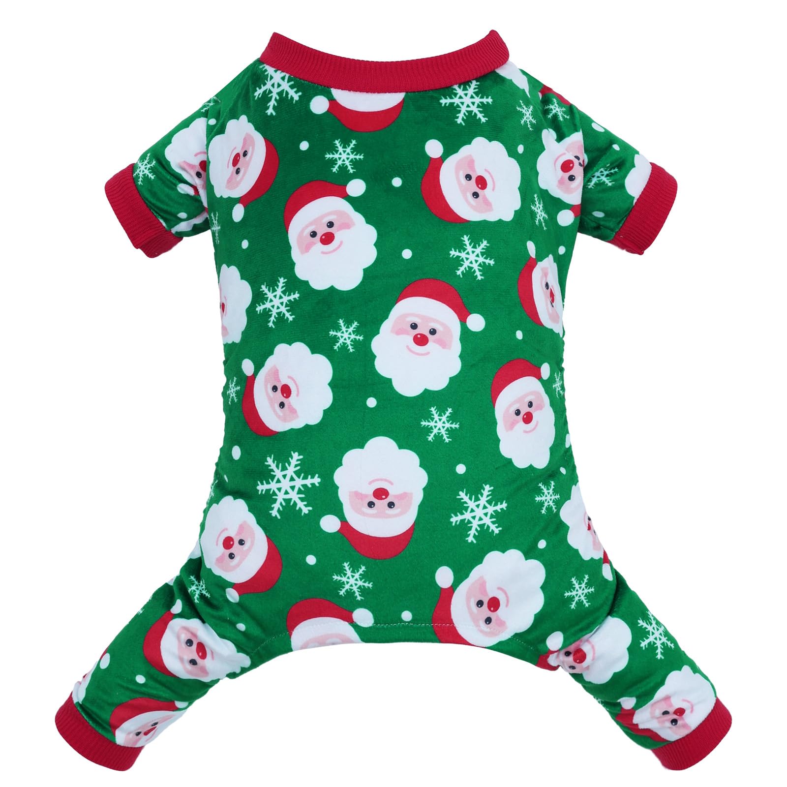Pyjama de Noël pour chien en polaire douce contre les frissons du chiot