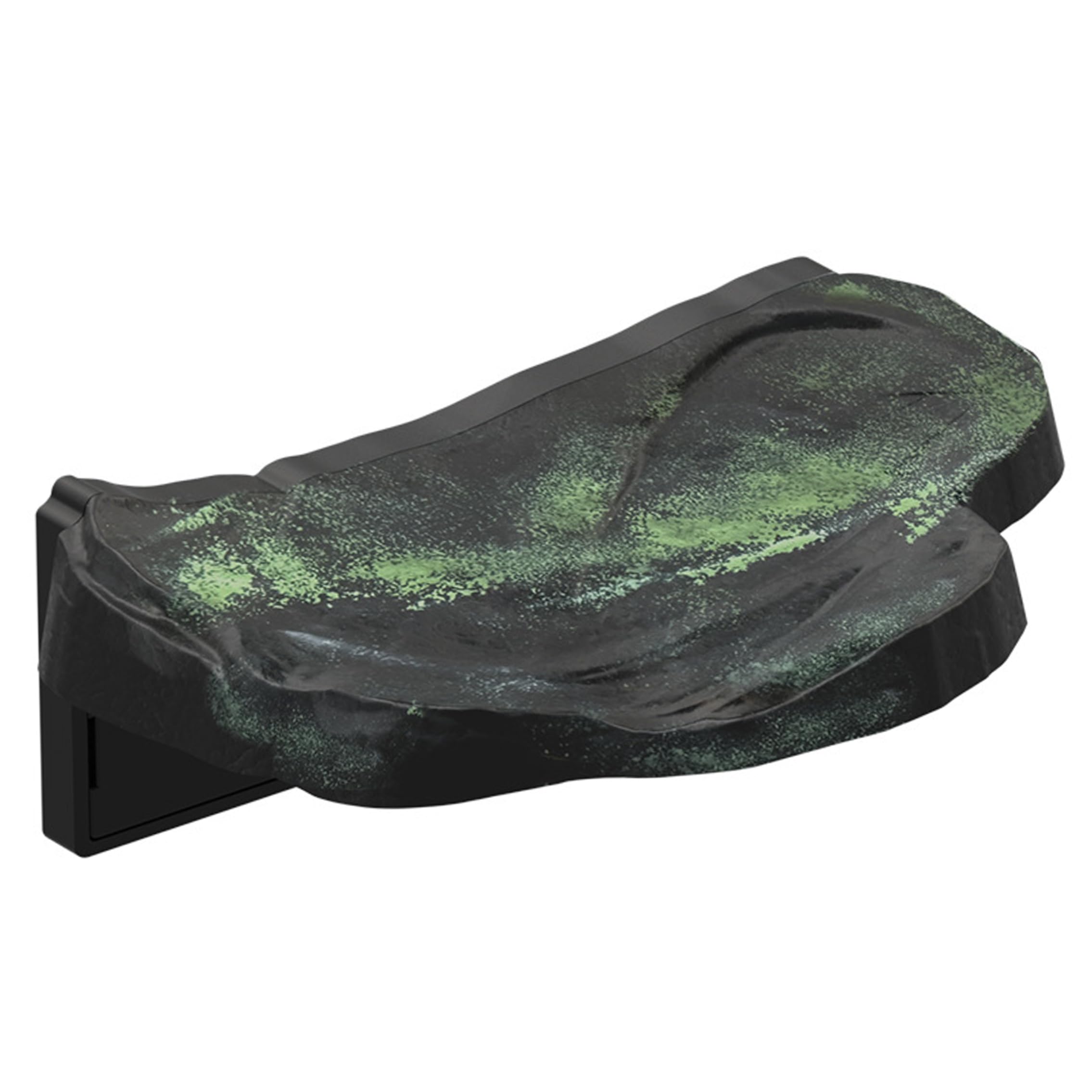 Magnetic Reptile Ledge, Reptile Climbing Decor with Strong Magnet, Large Simulated Rock Rest for Geckos, Tree Frogs, Green.