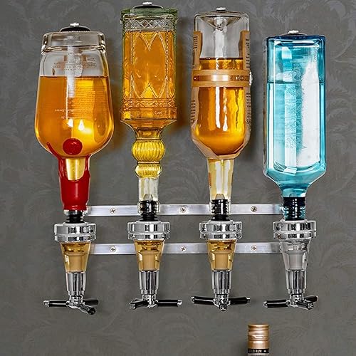 Miniatura 5 de Dispensador de licor montado en la pared, soporte de mayordomo, soporte profesional de bebidas para vino, cóctel, cerveza, alcohol, hogar, bar,