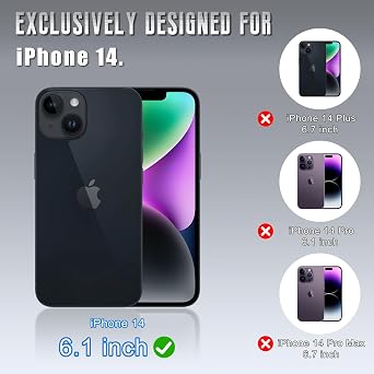Wallet Case for iPhone 14 6.1, Black