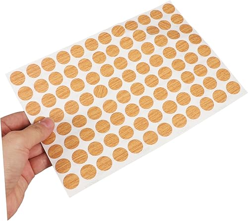 Miniatura 3 de Beavorty 96 unidades de hojas autoadhesivas para agujeros de tornillo, tapas de agujeros para tornillos para muebles, tapas de agujeros para