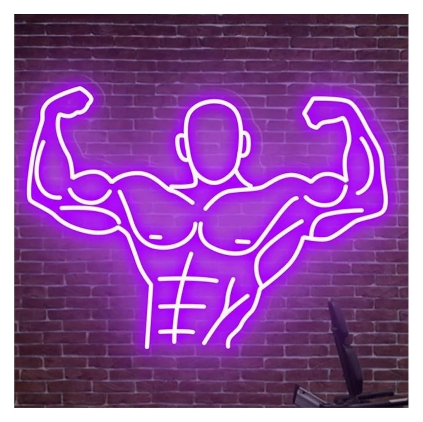 Néon LED Muscle lampe décorative anti-scintillement à luminosité réglable