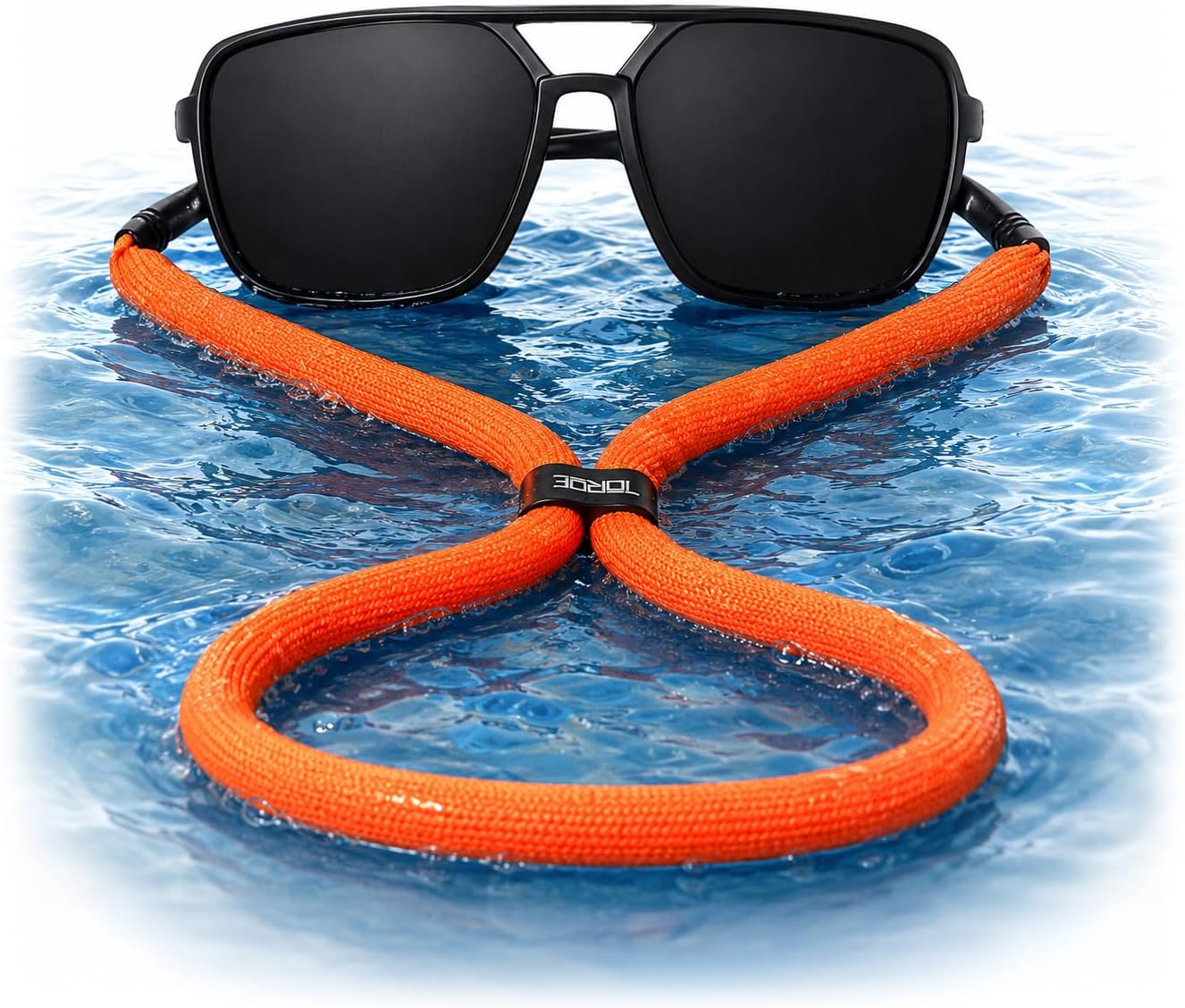TOROE Adjustable Floating Sunglass Strap Eyewear Retainer Neck Cord for Fishing Boating Kayaking Water Sports Universal Fit