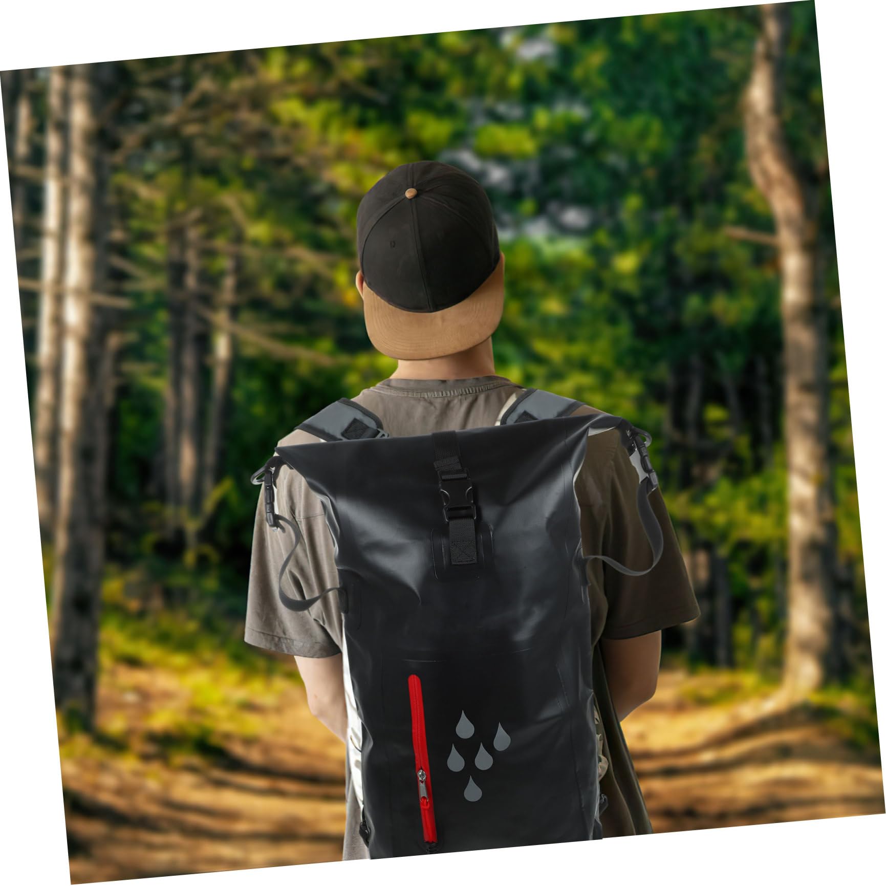Toyvian 25l Tasche Sommer Dry Tasche Rucksack aus 500d PVC Mesh Stoff Leichter und Mobiler Packsack mit Schultergurt für Outdoor Sport und Schwimmen