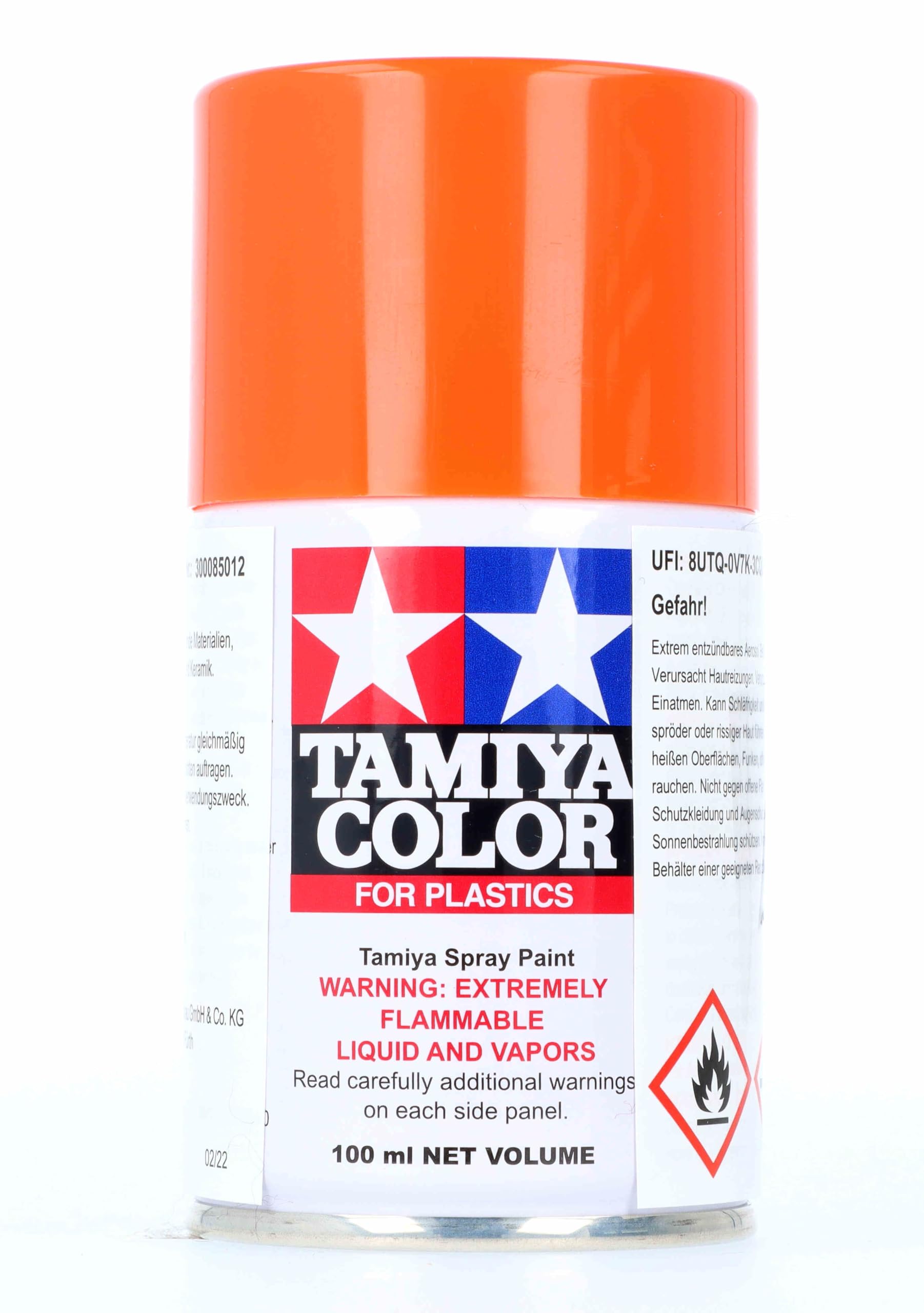 TAMIYA 85012-A00 TS-12 Orange Glossy 100 ml Spray Paint for Plastic Model Making, Craft Accessories, Spray Paint for Model Making, 100 ml (Pack of 1)