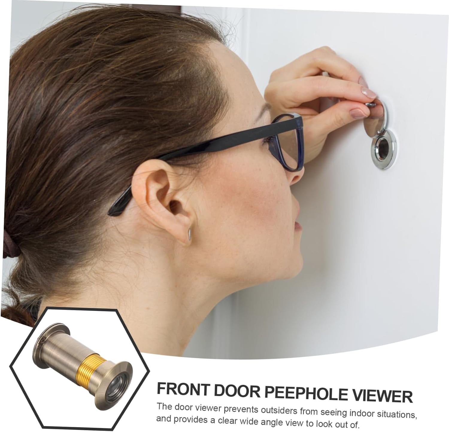 Door Viewer Peephole Security Improvement Front Door Viewer Wide Angle Lens Privacy Cover for Home