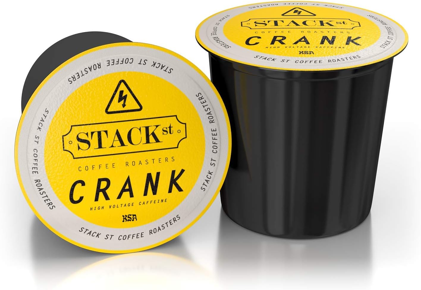 Stack StreetCoffee CRANK High Voltage Caffeine, 80 Count, USDA Organic, Single Serve Coffee Pods Compatible With Keurig K-Cup Brewers