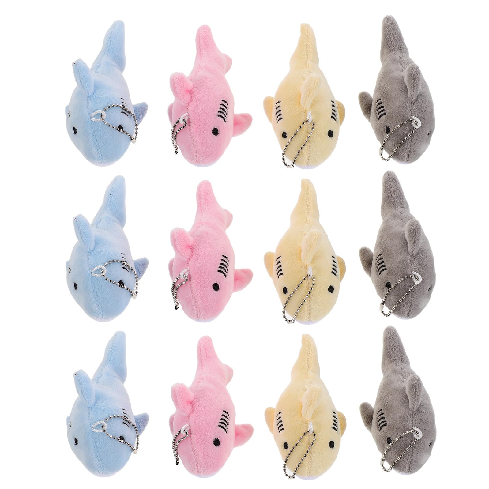 Pendentifs porte-clés requin en peluche 12 pièces décoration sac thème océan