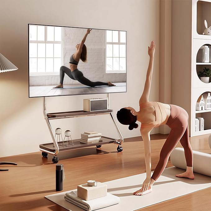 Soporte para TV Móvil con Estante de Almacenamiento, para Pantallas de 40-75 Pulgadas miniatura 5
