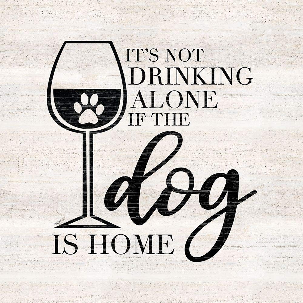 Posterazzi PDXRB14031TRSMALL Wine Humor I-Dog is Home Tara Reed plakat nadruk, 45 x 45, wielokolorowy