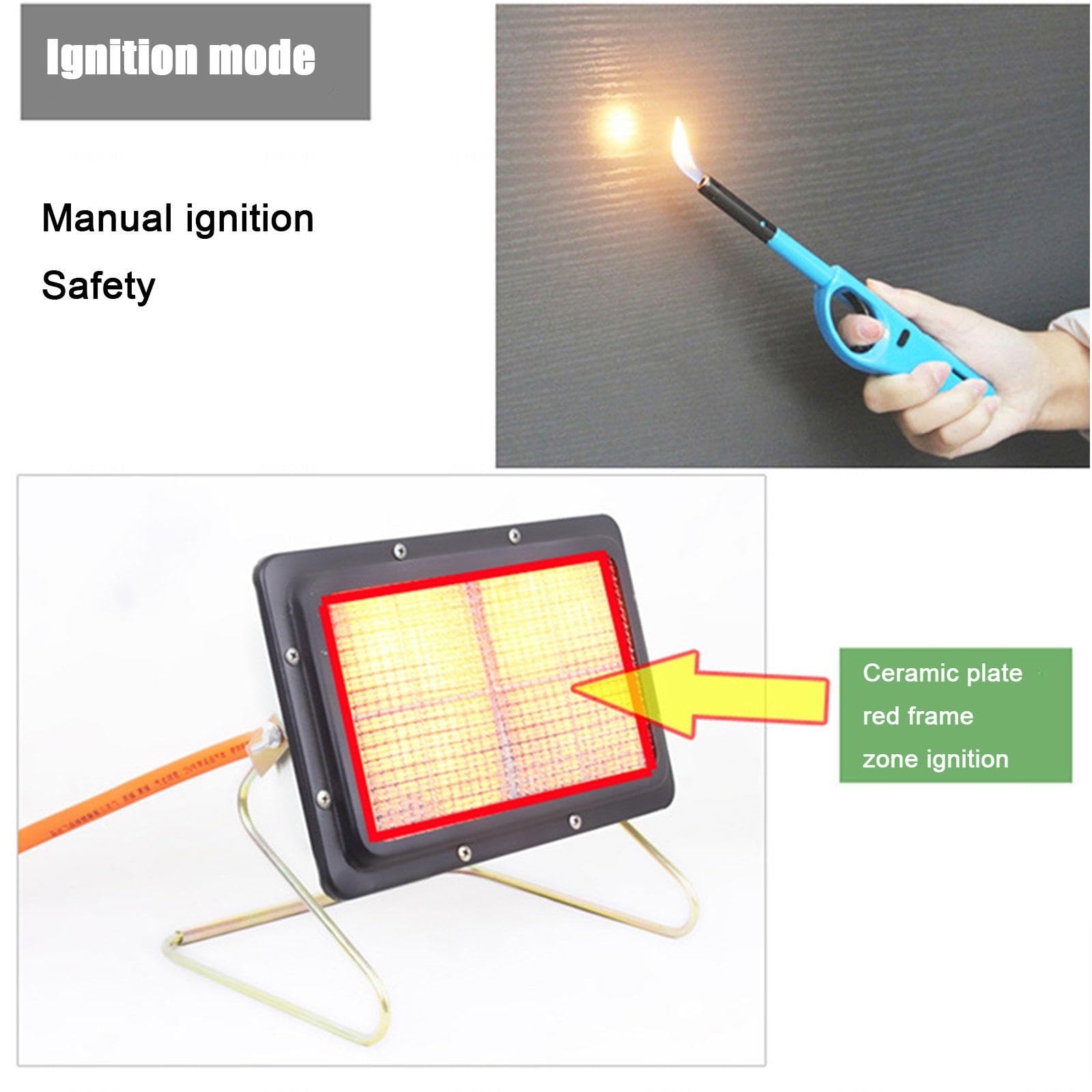 Riscaldatore Radiante a Propano - Riscaldatore a Gas GPL Portatile da 3,6 KW - Stufa a Gas Portatile per Garage, Officine e Cantieri - Superficie di Riscaldamento Fino a 450 Mq. Ft