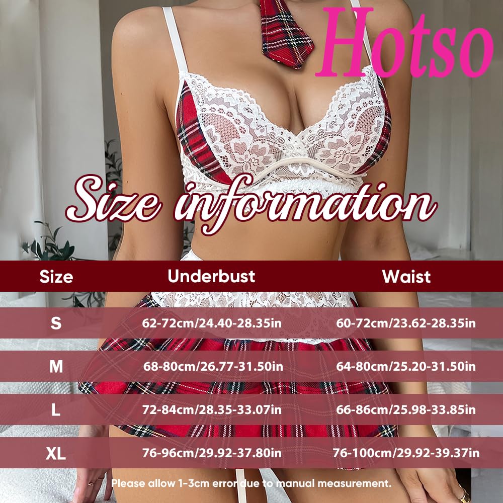 WBDWWTD Set di Lingerie Sexy per Cosplay da Donna Costume da Gioco di Ruolo Uniforme JK Mini Gonna a Pieghe con Reggicalze e Calze Reggiseno e Abito in Pizzo Trasparente, Completo da Gioco Birichino