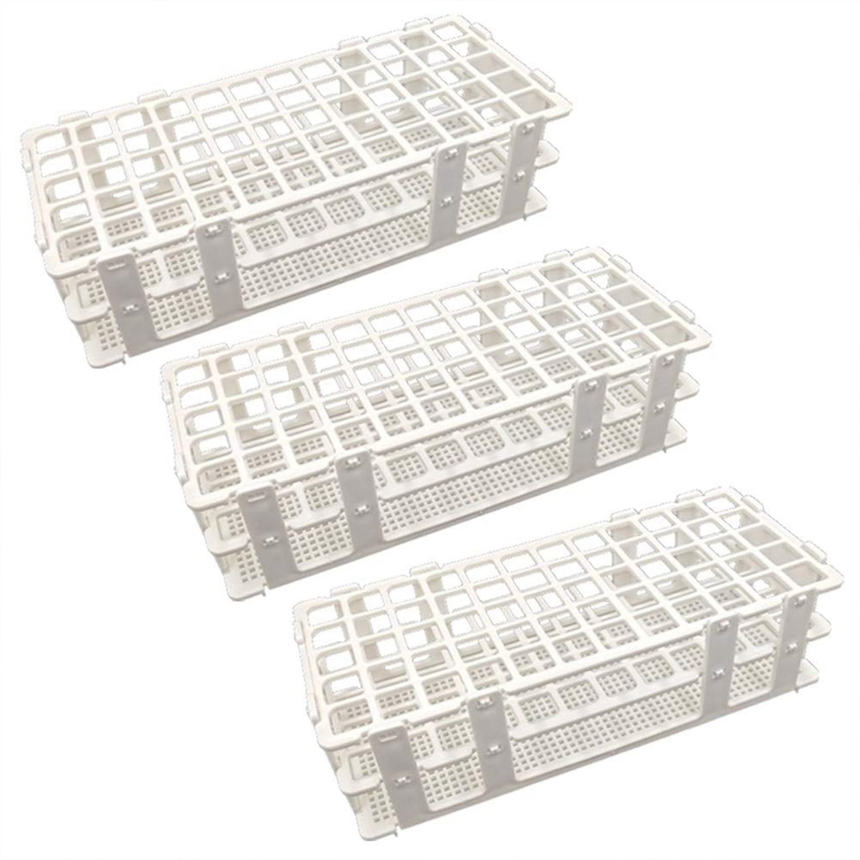 30 Piezas Soportes de Plástico para Tubos de Ensayo, 60 Agujeros, para Tubos de Ensayo de 16 Mm, Soporte Desmontable para Tubos de Ensayo de Laboratorio (60 Agujeros)