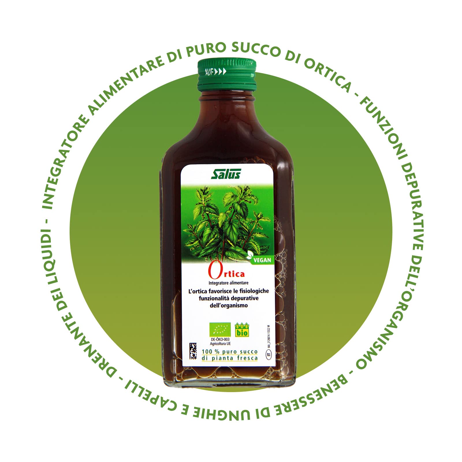 Salus - Integratore naturale al Succo Di Pianta Fresca Ortica per la salute articolare - 200 ml